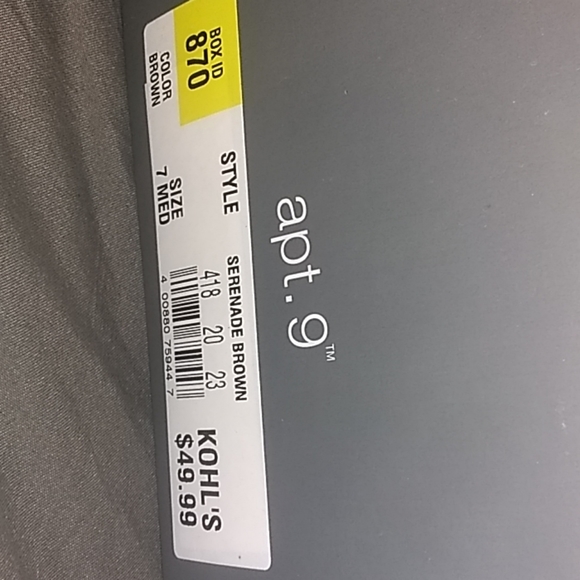 Apt 9 brown leather open toe elegant shoe - Picture 4 of 4